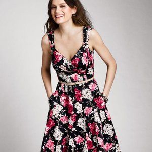 White House Black Market floral vintage style dress